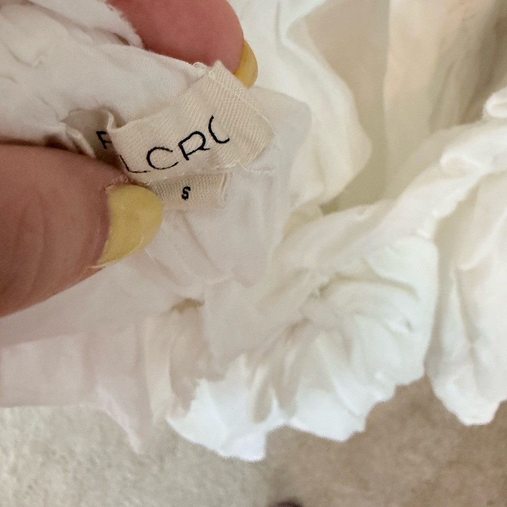 Pilcro Elegant White Ruffled Top - Picture 4 of 4